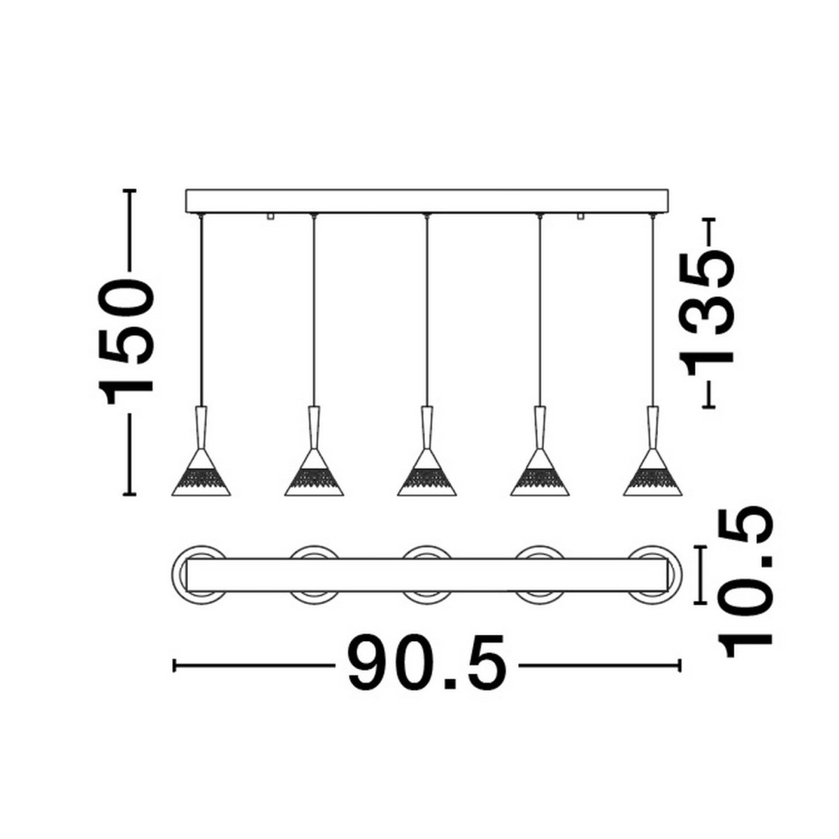 wyszukana lampa wisząca Luces Exclusivas GUAY LE44216