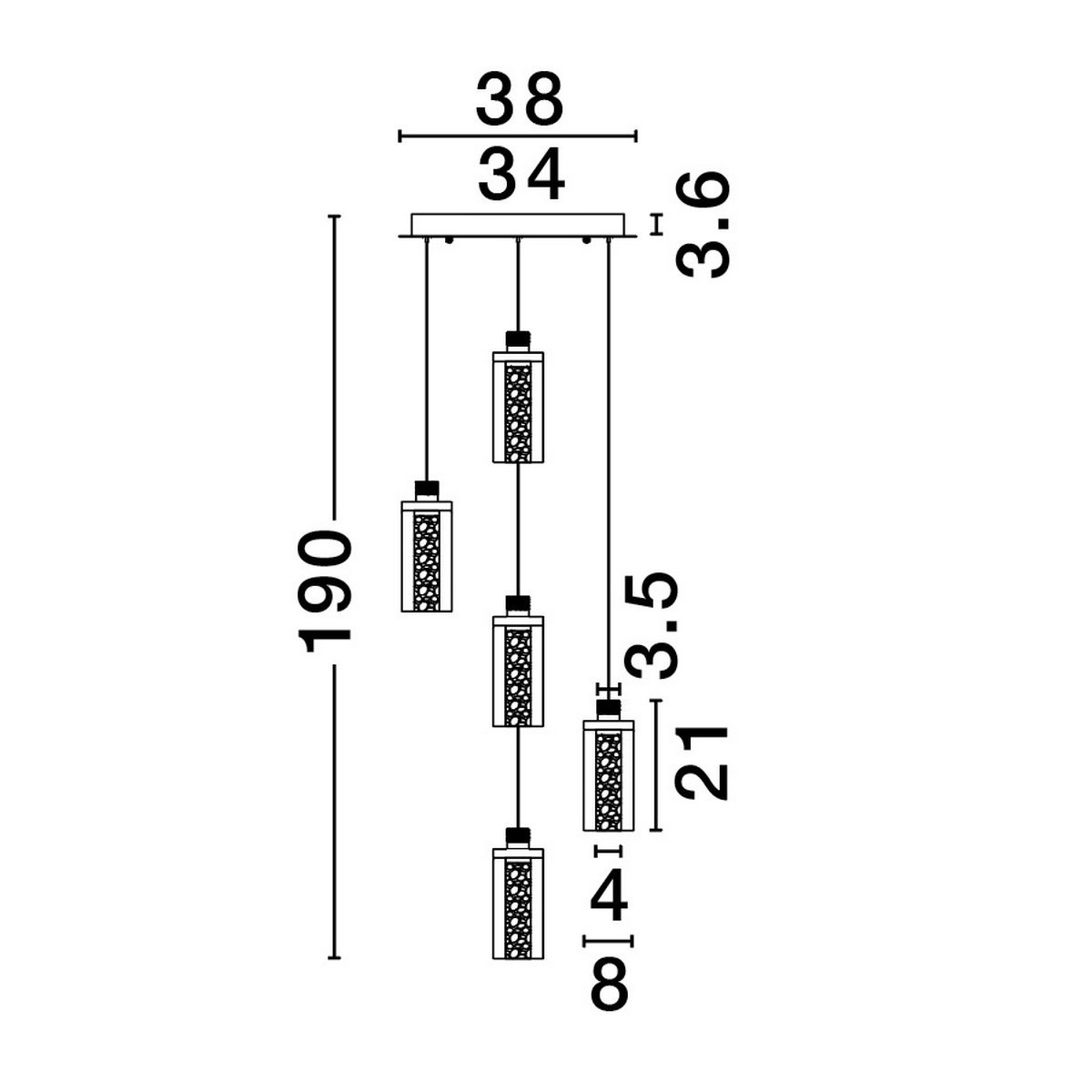 wyjątkowa lampa wisząca Luces Exclusivas JUAN LE44218