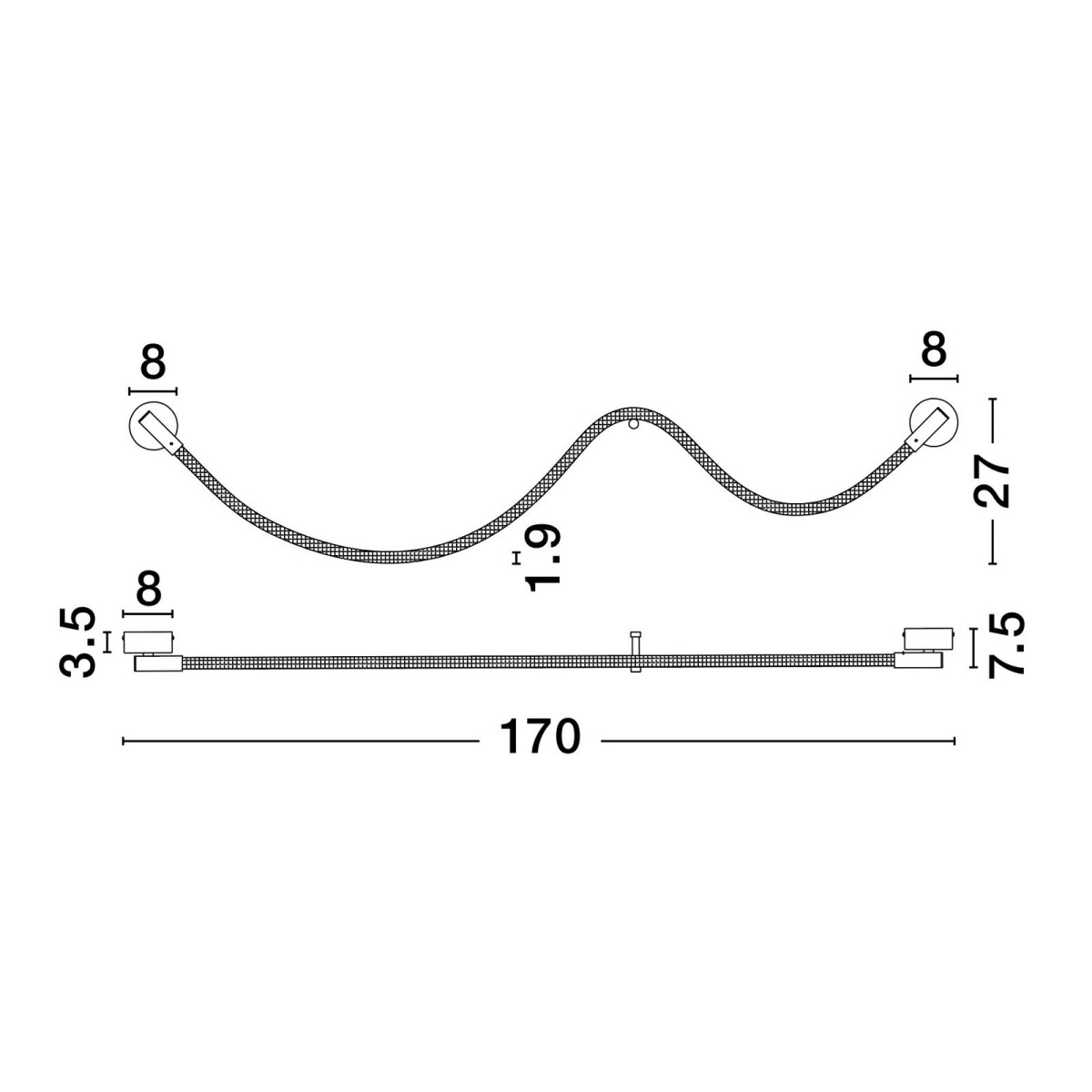 zachwycający kinkiet Luces Exclusivas CURA LE44259