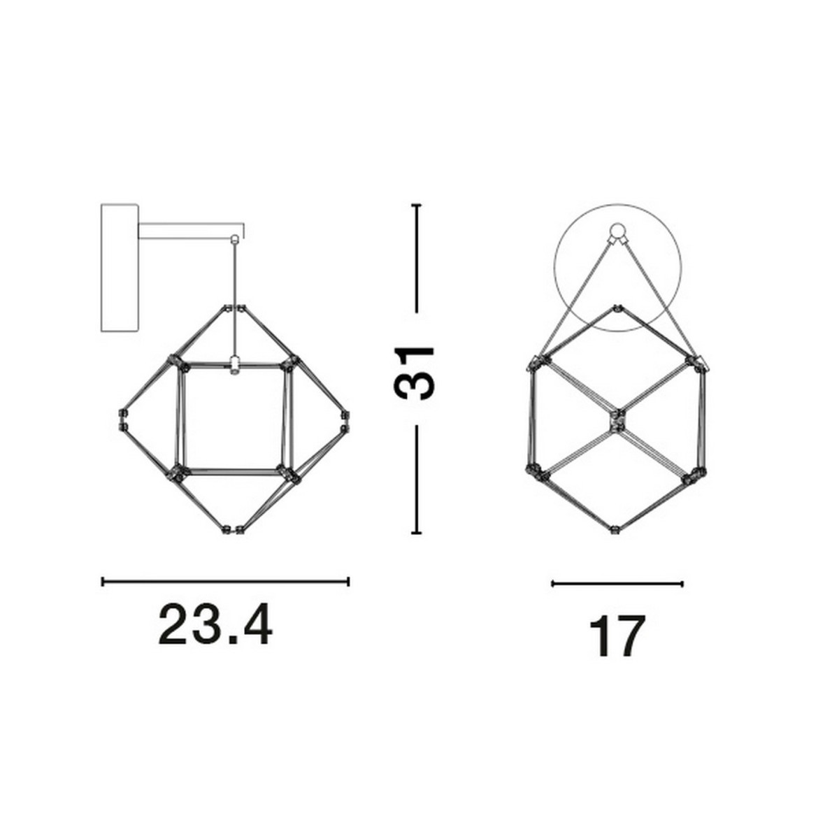 czarujący kinkiet Luces Exclusivas ASIS LE44326