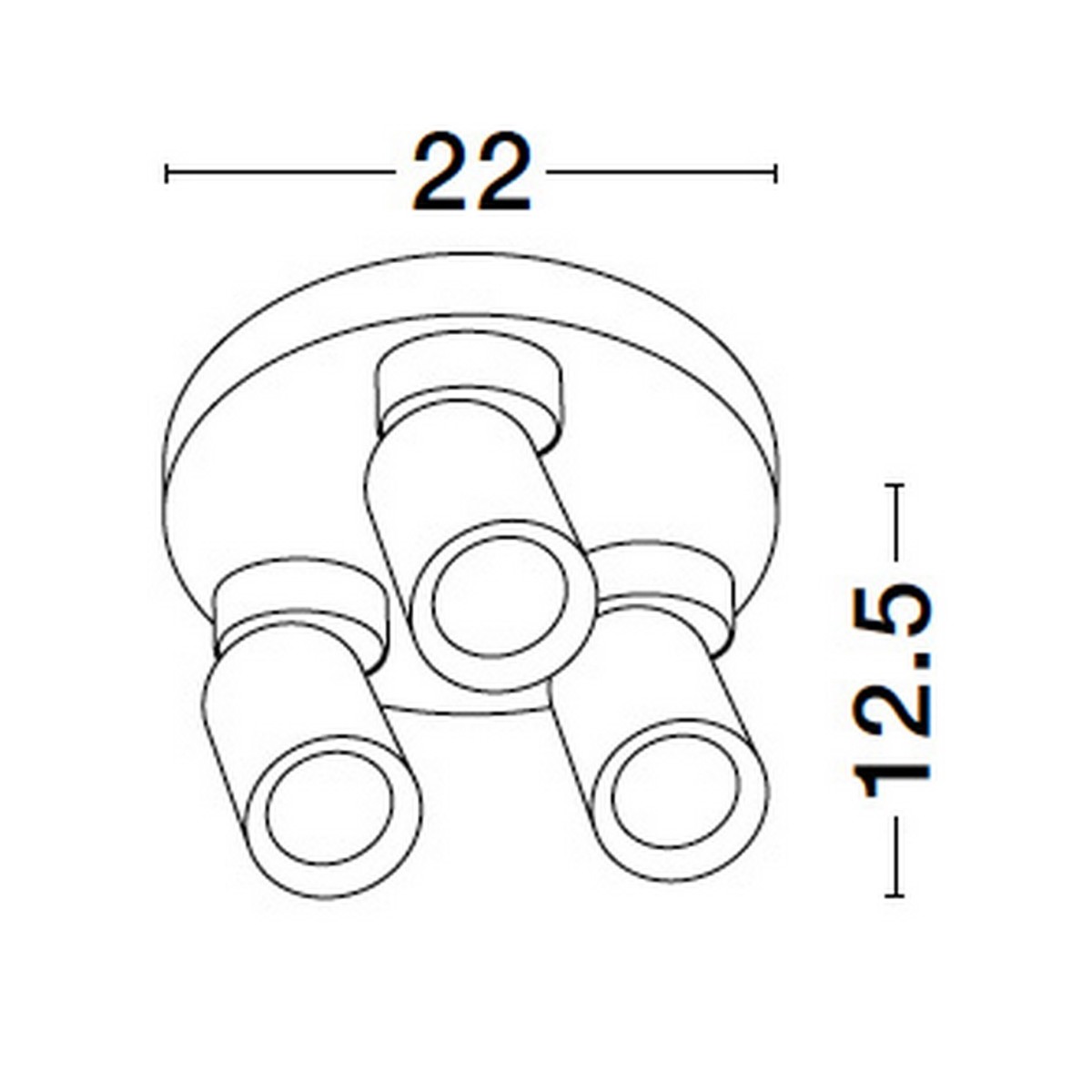 futurystyczny reflektor / spot Luces Exclusivas GALVEZ LE44407