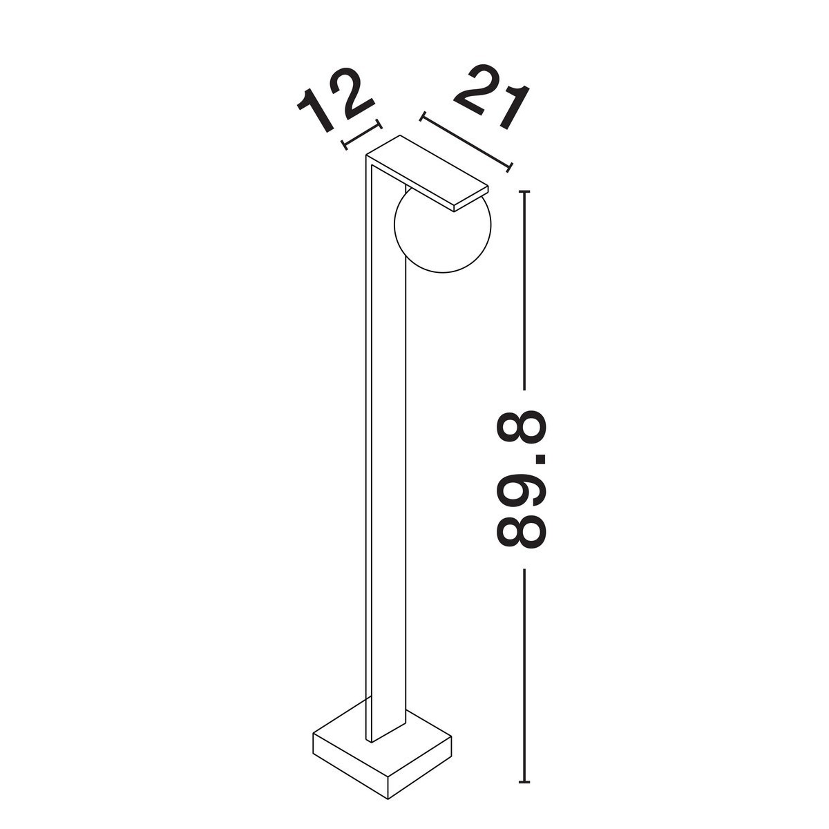 gustowna lampa ogrodowa - stojąca Luces Exclusivas SAENZ LE73615