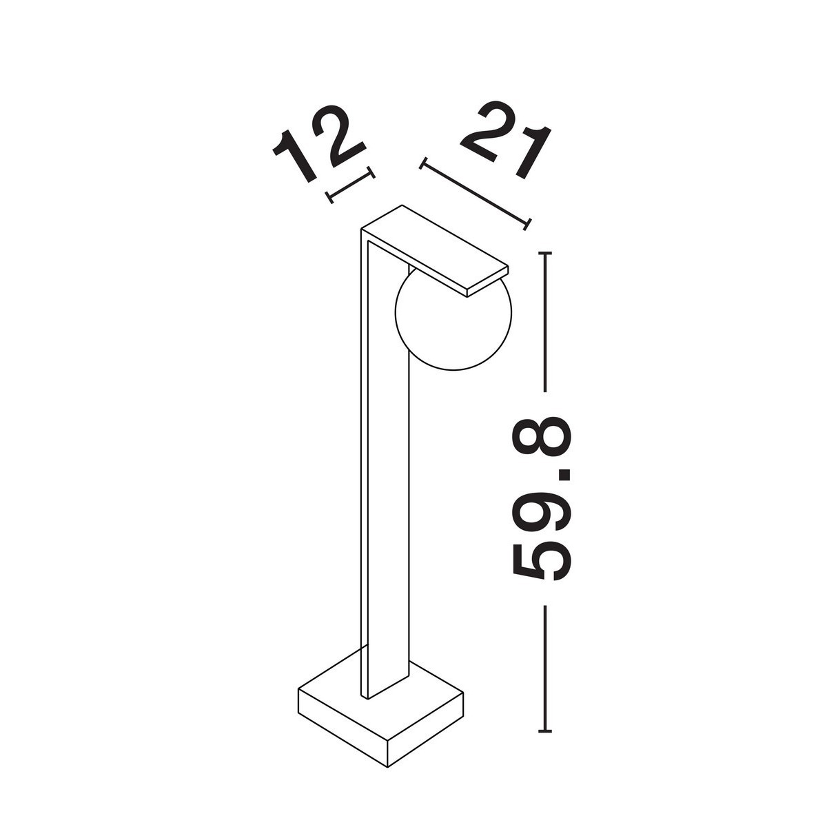 futurystyczna lampa ogrodowa - stojąca Luces Exclusivas SAENZ LE73616
