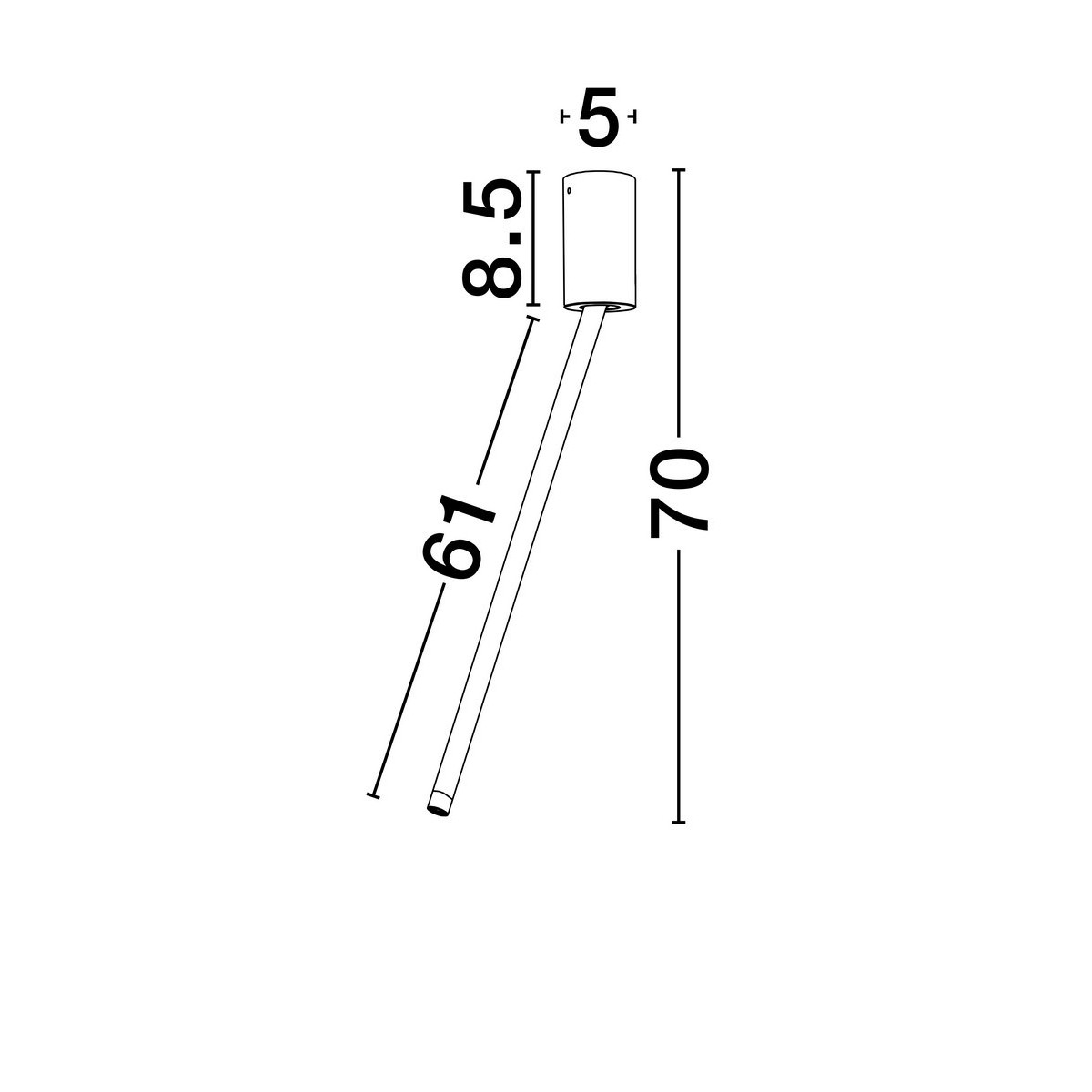 awangardowa lampa natynkowa - spot Luces Exclusivas ABAPO LE44698