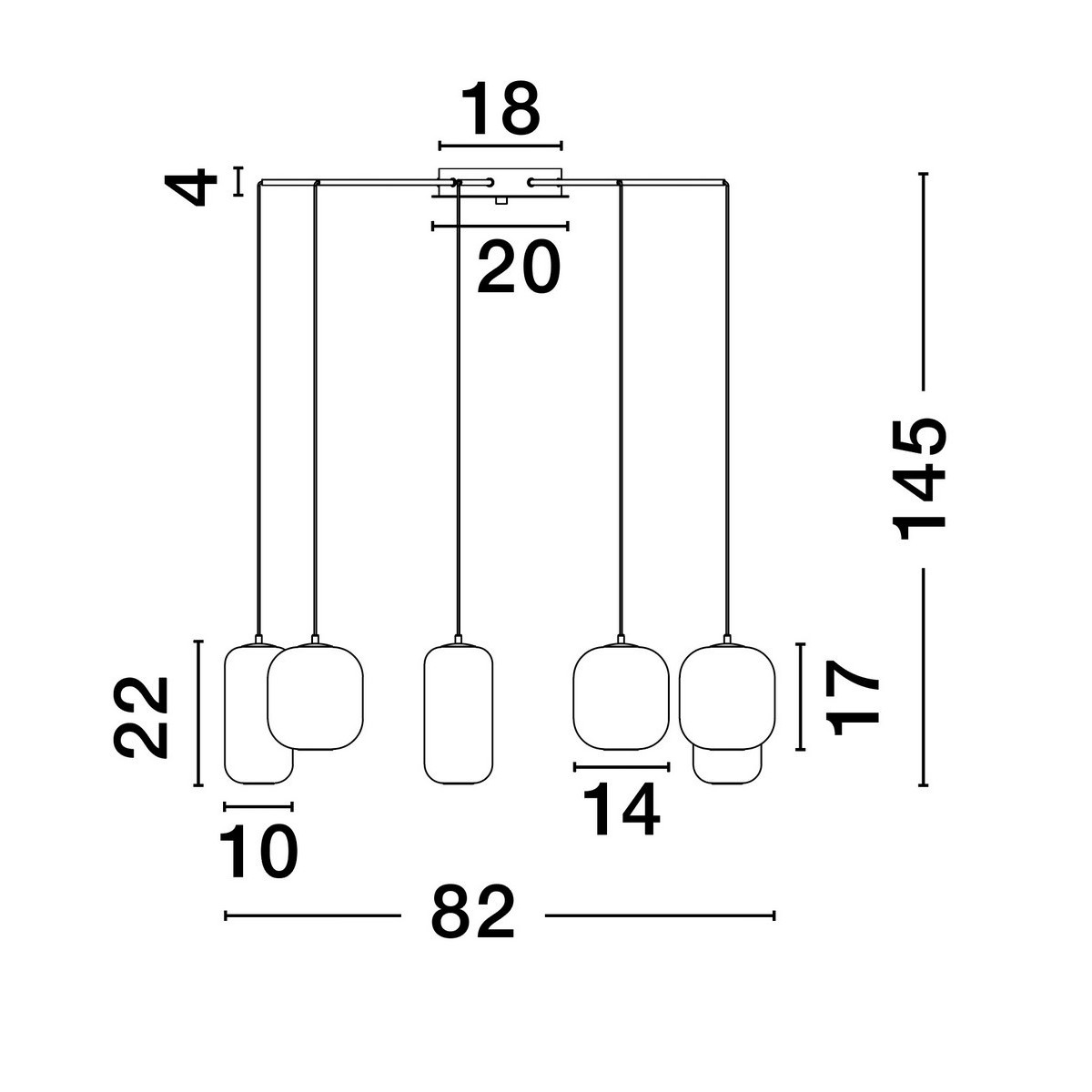 elitarna lampa wisząca Luces Exclusivas ANUCO LE44615