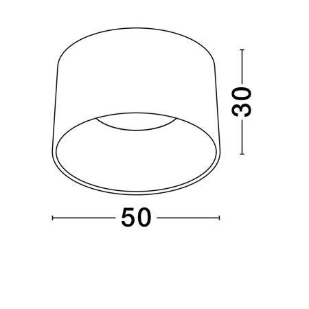 futurystyczna lampa natynkowa - spot Luces Exclusivas CAMPANERO LE44806