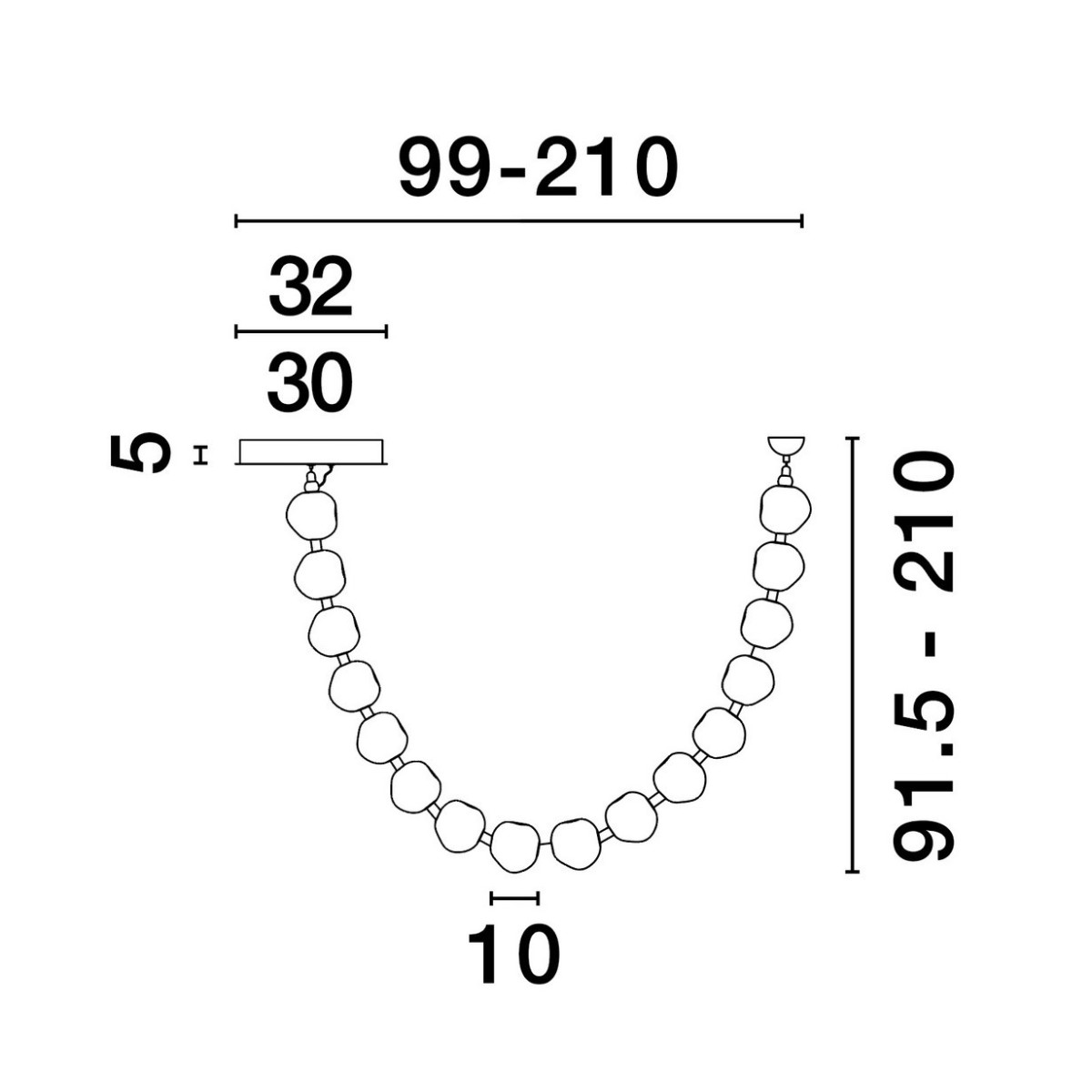 ekskluzywna lampa wisząca Luces Exclusivas CHEPEN LE44423
