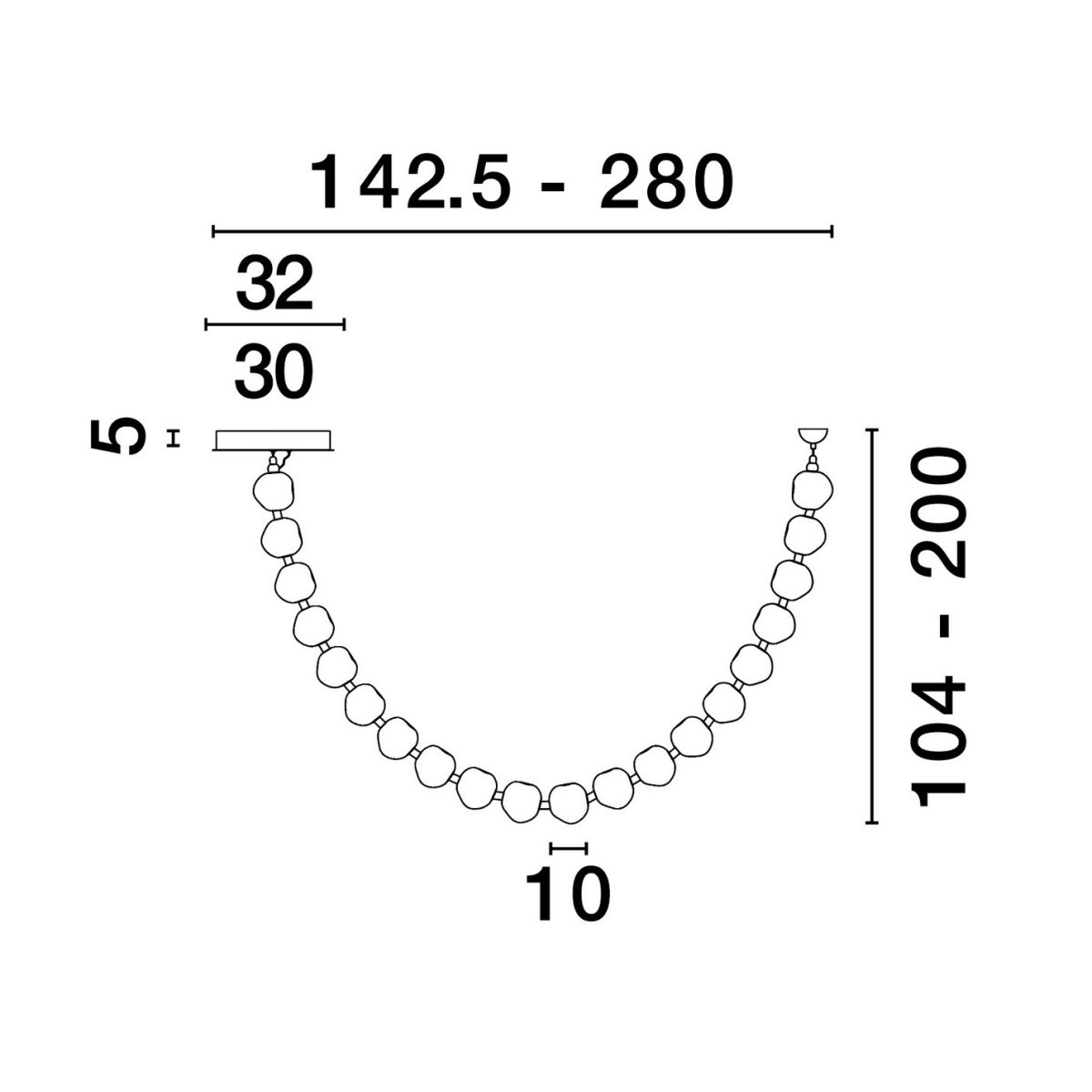 czarująca lampa wisząca Luces Exclusivas CHEPEN LE44424