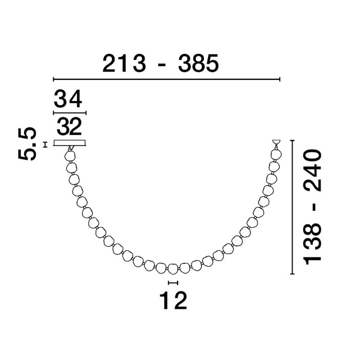awangardowa lampa wisząca Luces Exclusivas CHEPEN LE44425