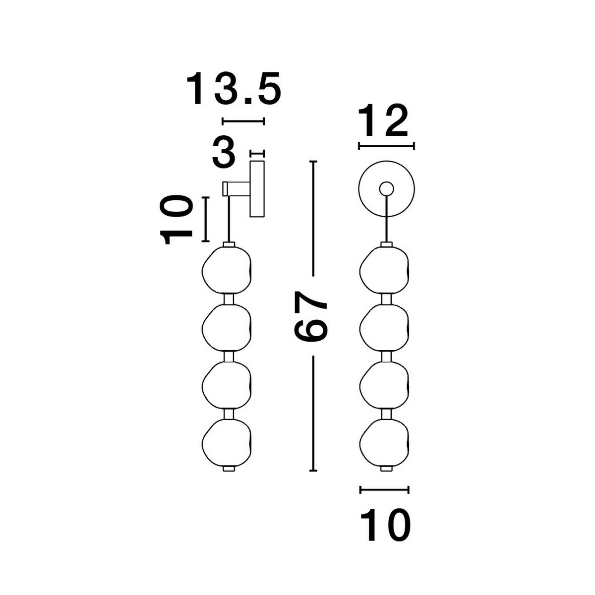 wyjątkowy kinkiet Luces Exclusivas CHEPEN LE44426