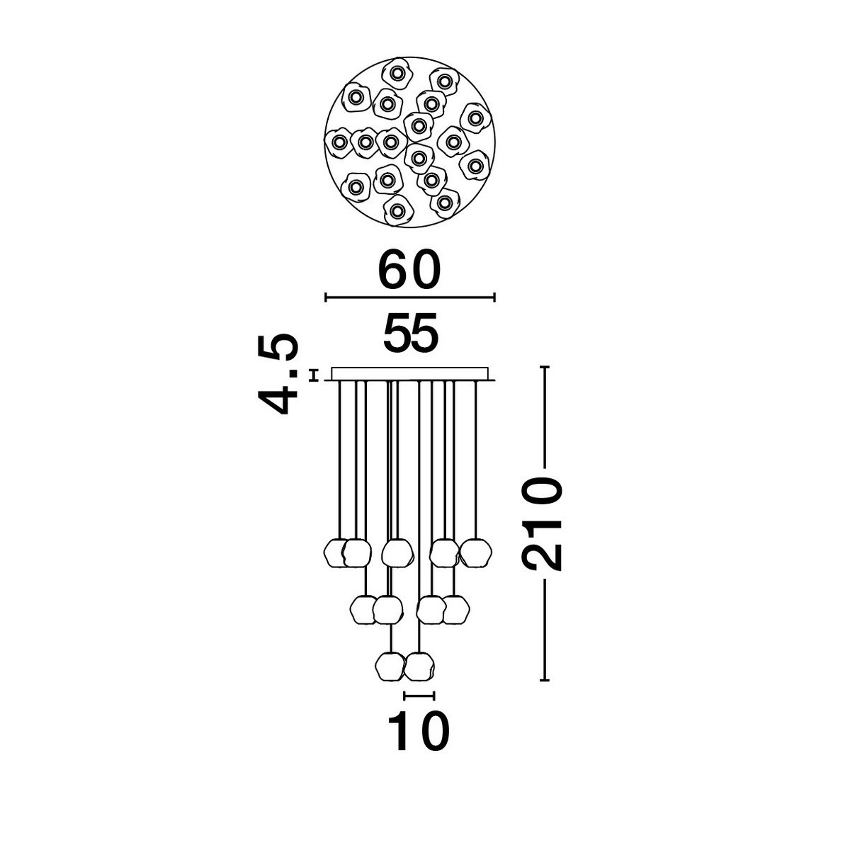 wytworna lampa wisząca Luces Exclusivas CHEPEN LE44427