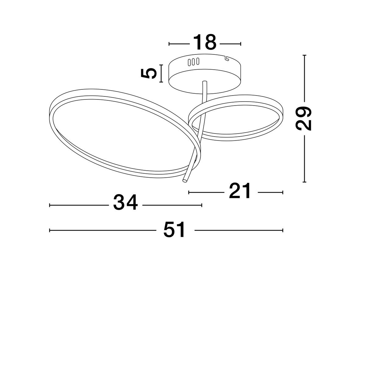 oryginalna lampa przysufitowa Luces Exclusivas CHULUMANI LE44822