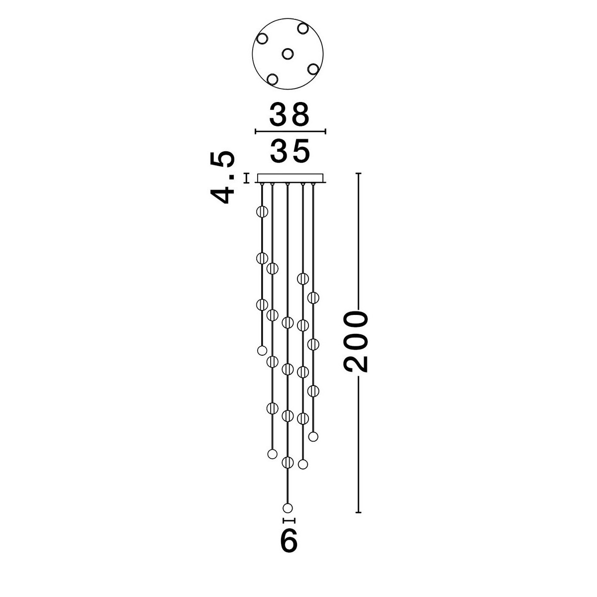 unikalna lampa wisząca Luces Exclusivas CUTERVO LE44601