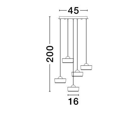 oryginalna lampa wisząca Luces Exclusivas ESPINAR LE44731