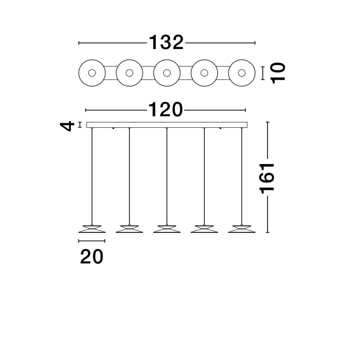 futurystyczna lampa wisząca Luces Exclusivas GUANAY LE44744