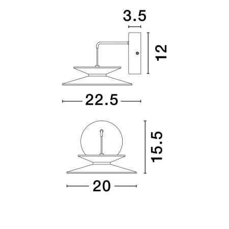 nadzwyczajny kinkiet Luces Exclusivas GUANAY LE44745
