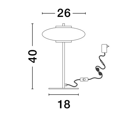 futurystyczna lampa stołowa Luces Exclusivas HUACARAJE LE44831