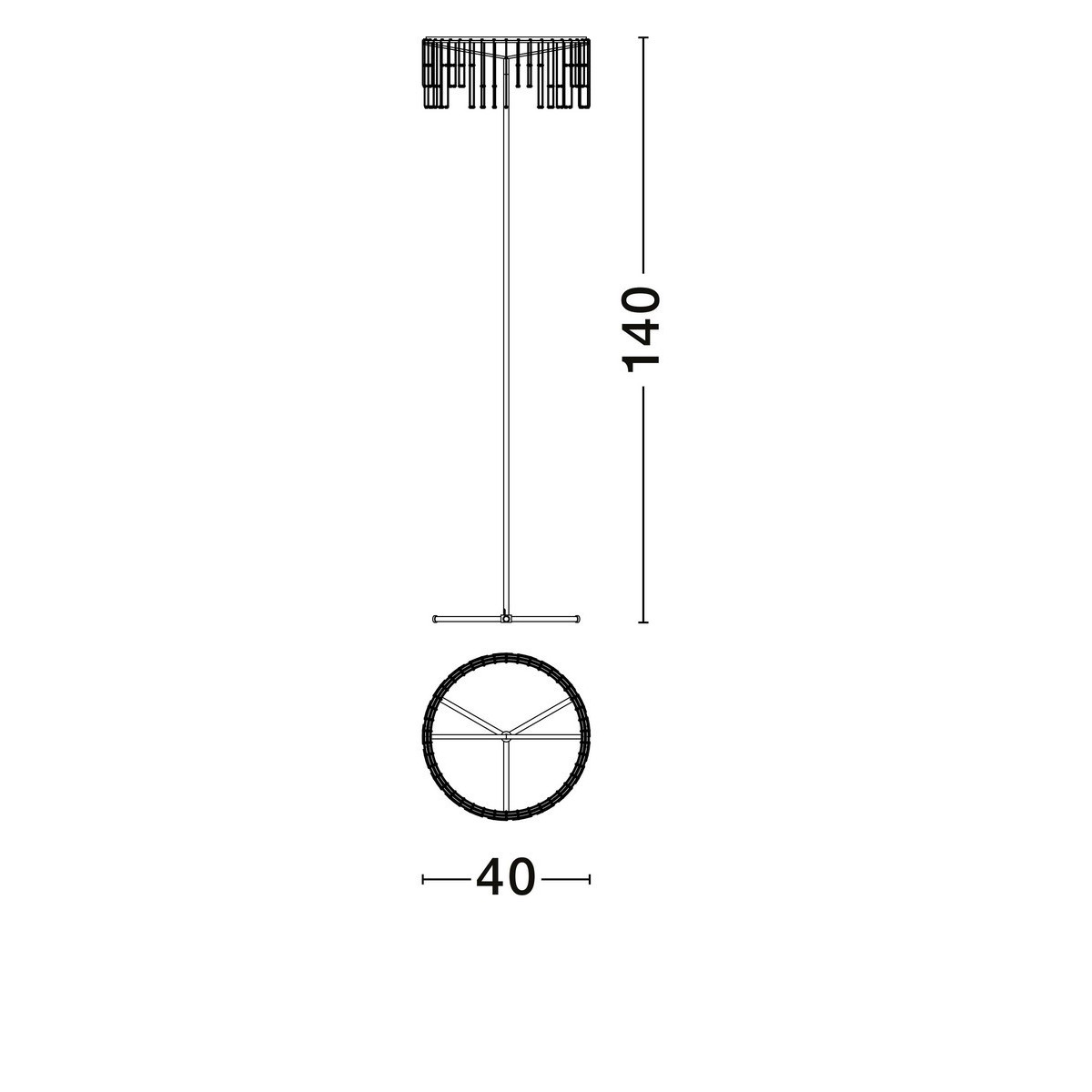 wyszukana lampa stojąca Luces Exclusivas HUARAZ LE44719