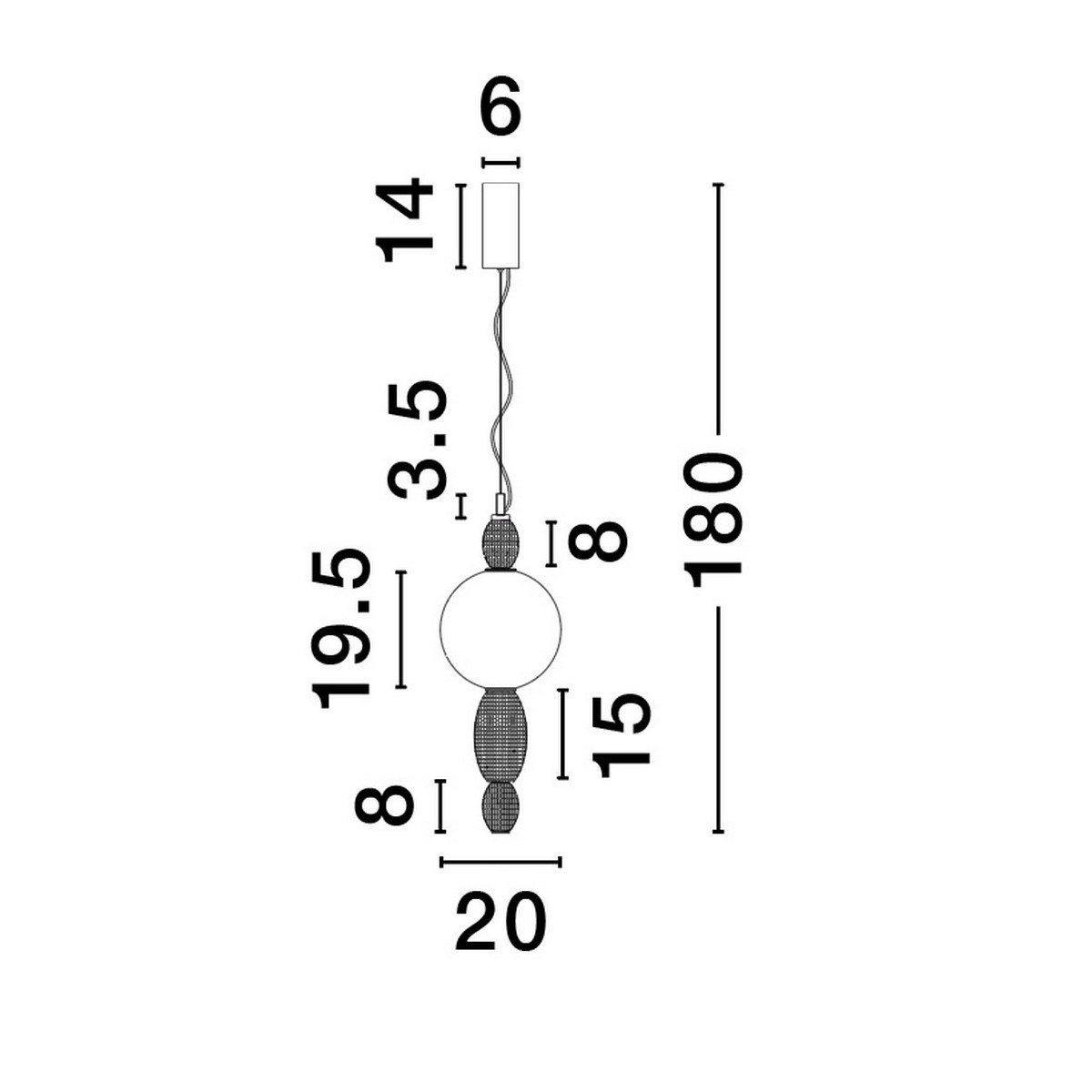 szykowna lampa wisząca Luces Exclusivas JOAQUIN LE44546