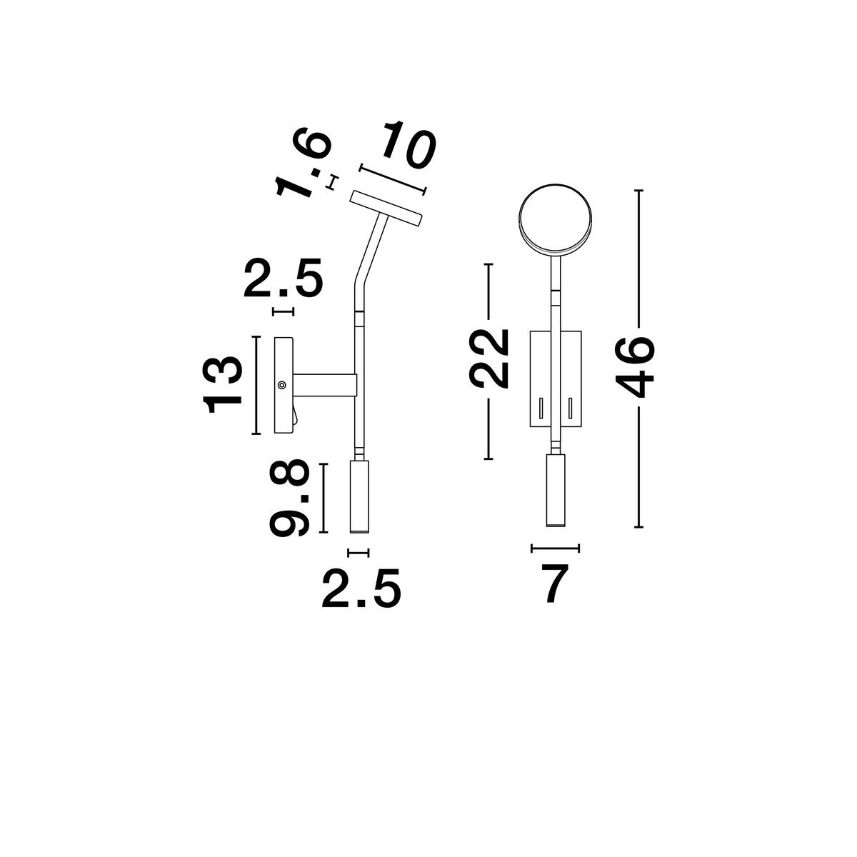 wykwintny kinkiet Luces Exclusivas PASORAPA LE44679