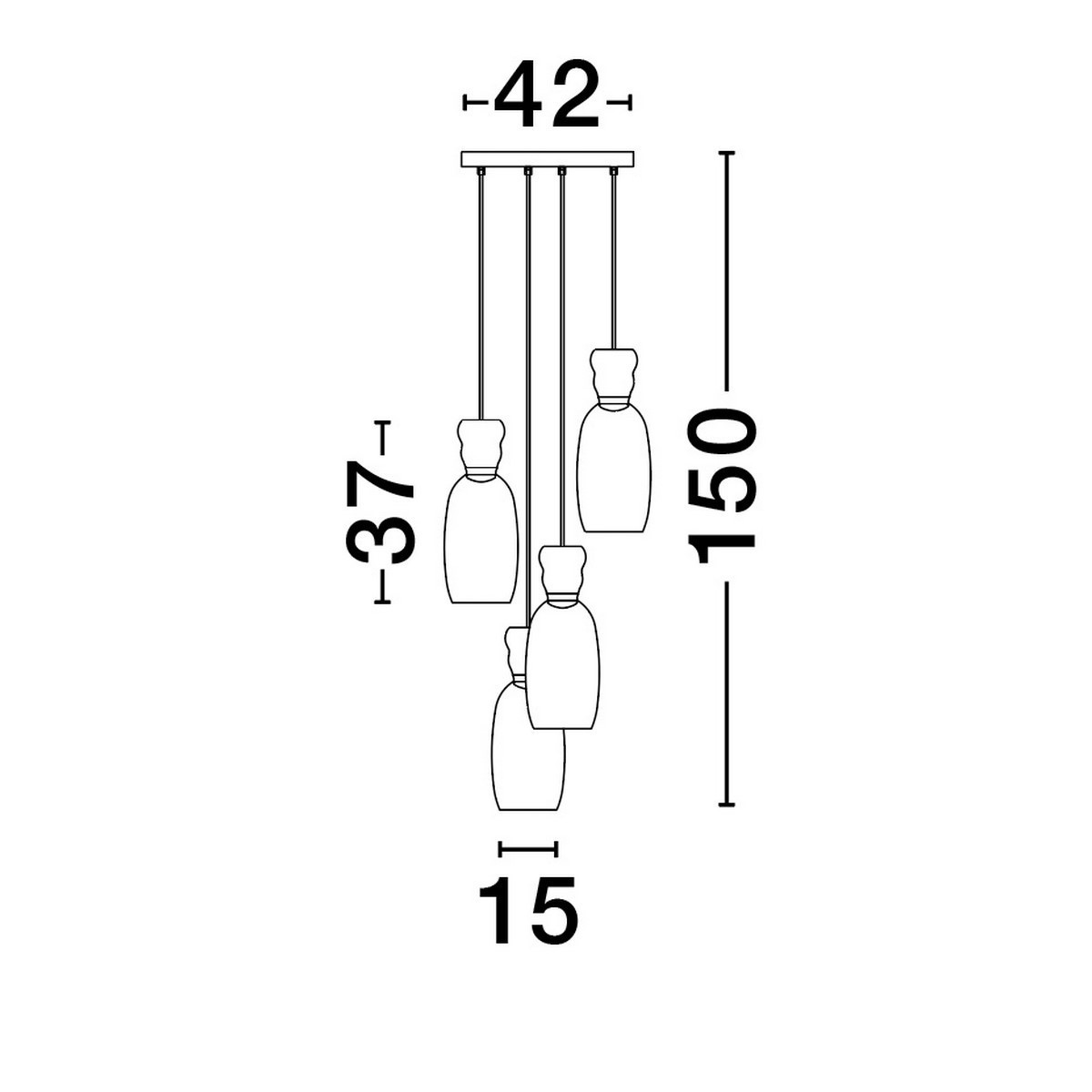 niezwykła lampa wisząca Luces Exclusivas PERENE LE44468