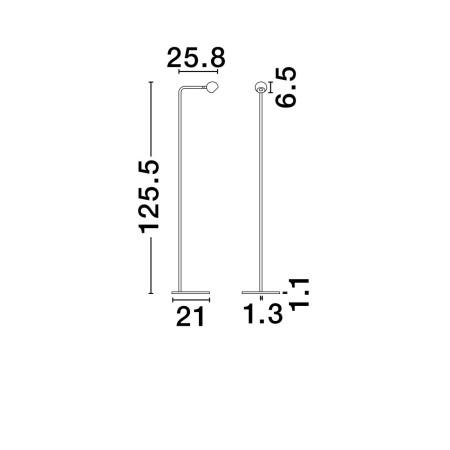 futurystyczna lampa stojąca Luces Exclusivas PUCARANI LE44683