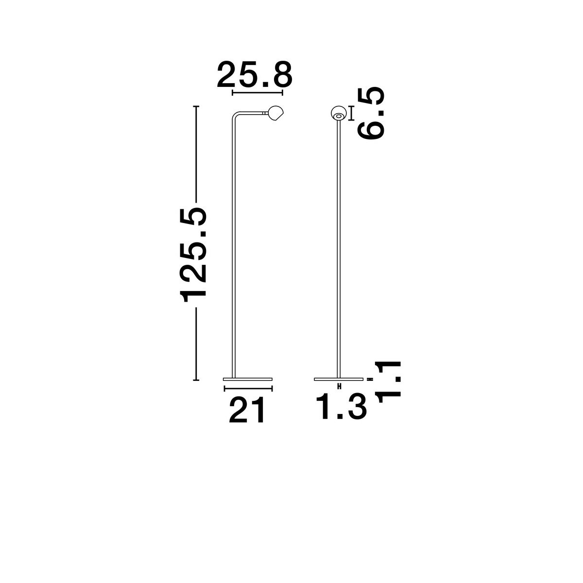 futurystyczna lampa stojąca Luces Exclusivas PUCARANI LE44683