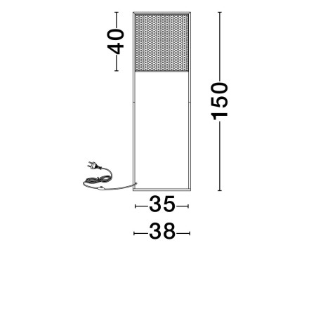 wspaniała lampa stojąca Luces Exclusivas SECHURA LE44864