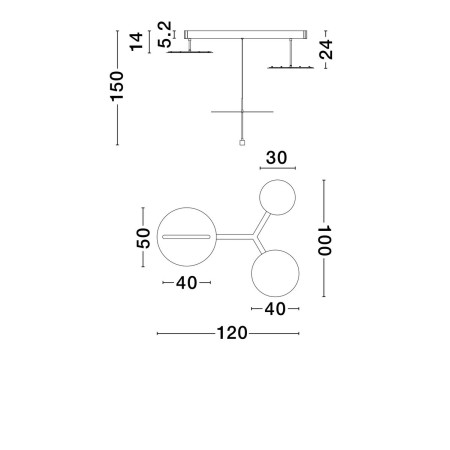 szykowna lampa wisząca Luces Exclusivas TIRAQUE LE44637