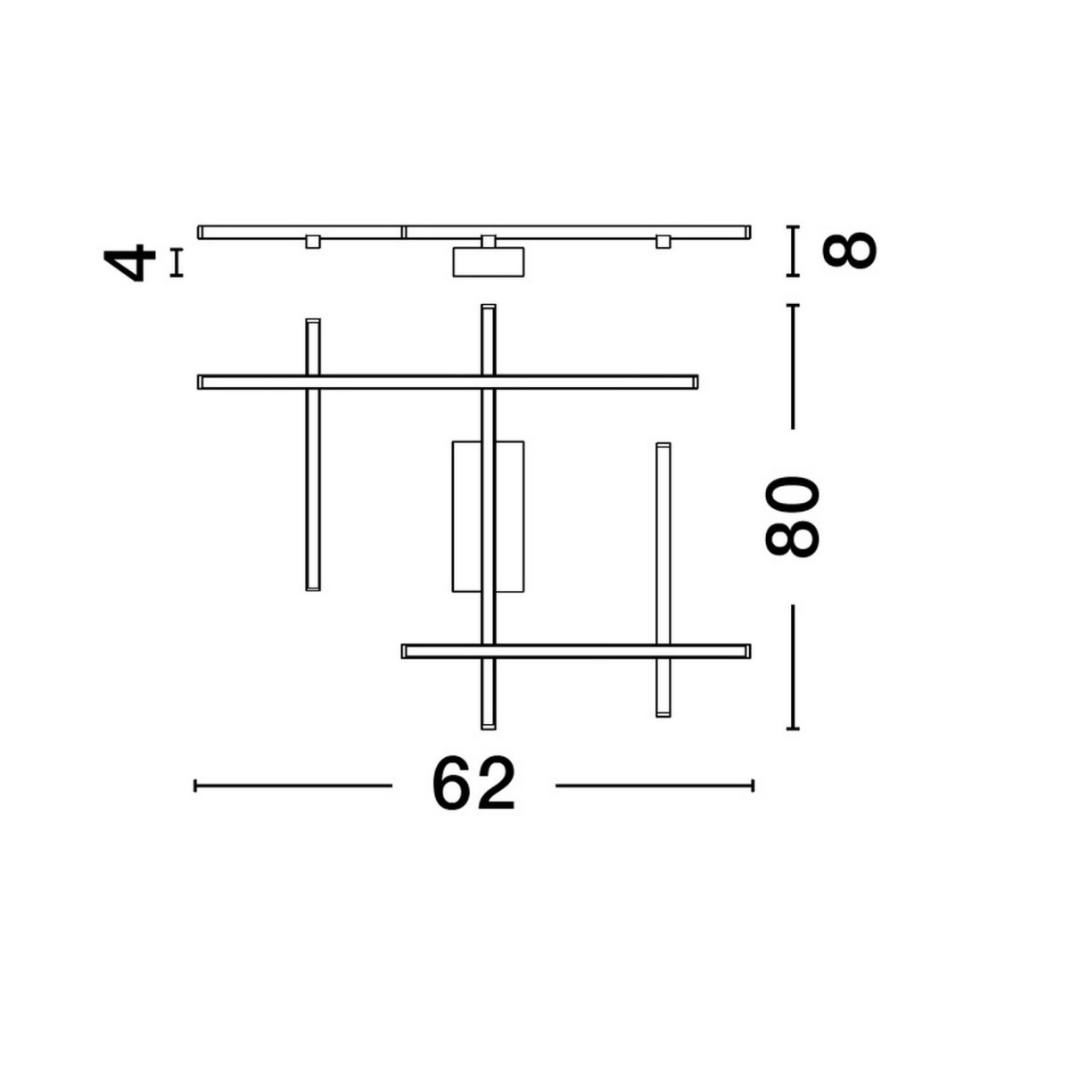 awangardowa lampa przysufitowa Luces Exclusivas TUMBES LE44476