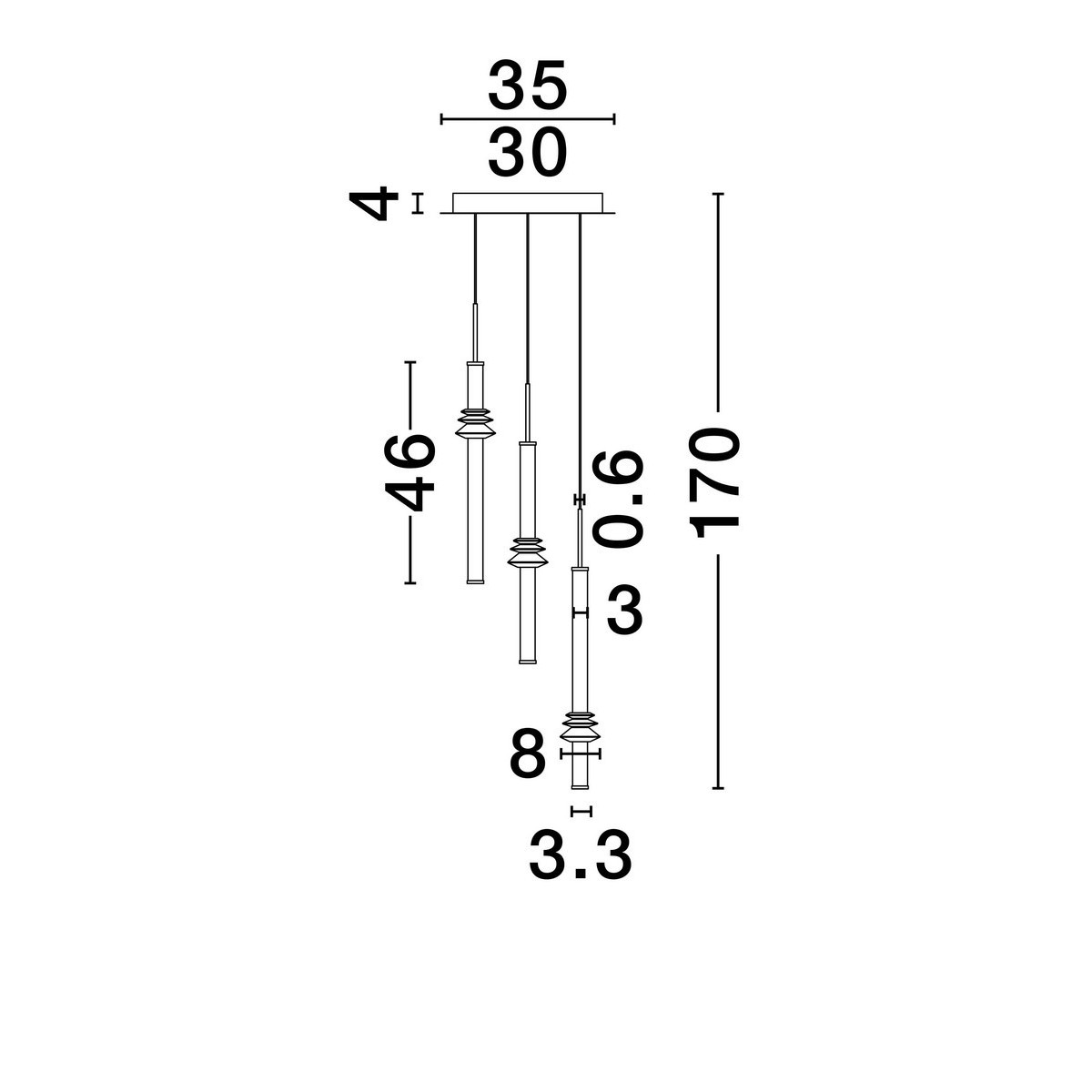 współczesna lampa wisząca Luces Exclusivas URUBICHA LE44690
