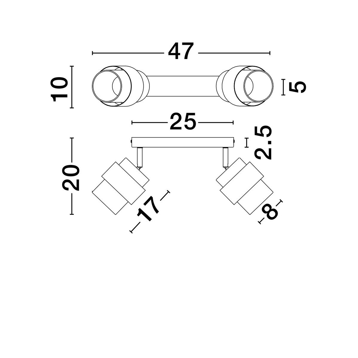 wyjątkowy reflektor / spot Luces Exclusivas VIEJA LE44848
