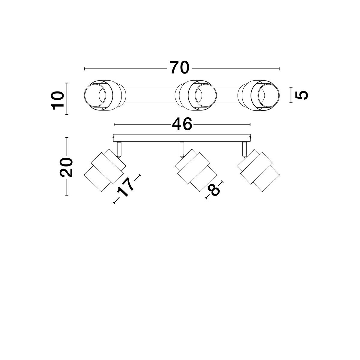 unikalny reflektor / spot Luces Exclusivas VIEJA LE44849