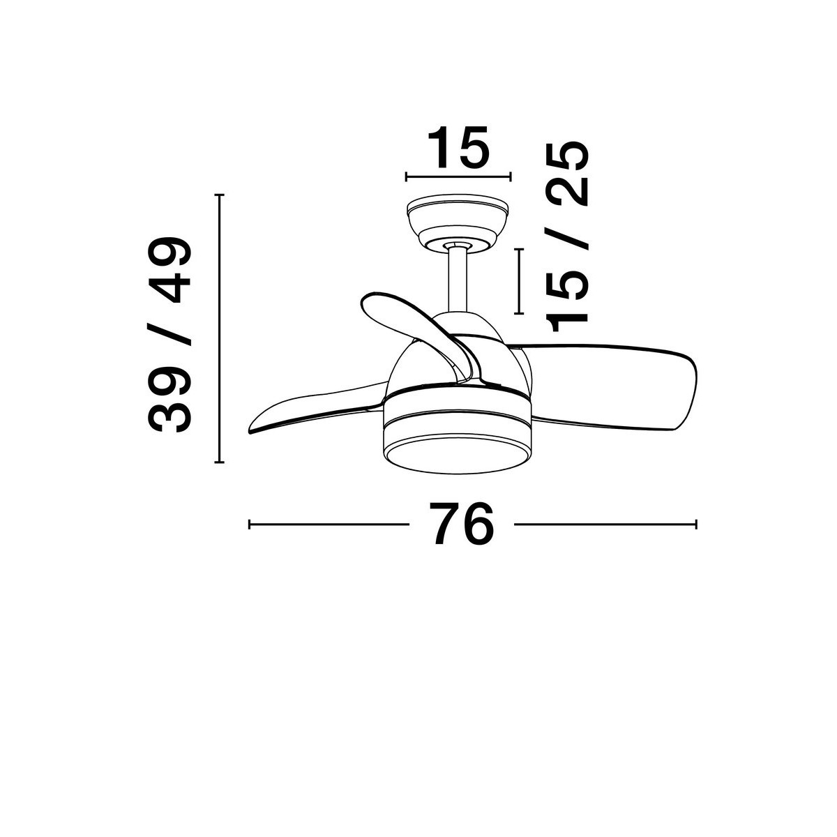 wspaniały wentylator sufitowy Luces Exclusivas VILLAZON LE44971