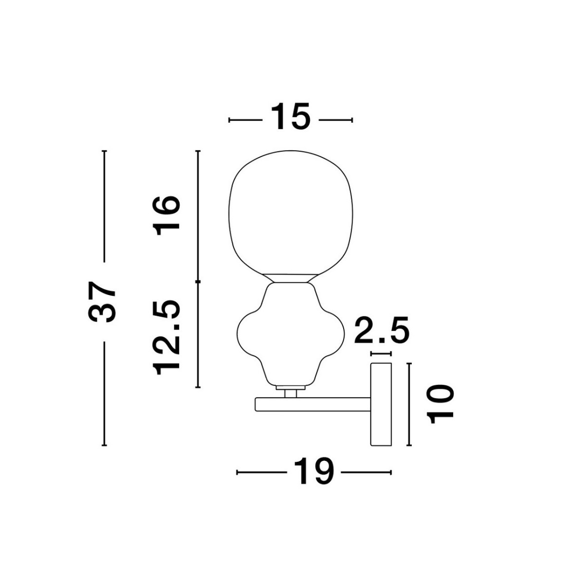 niezwykły kinkiet Luces Exclusivas VILROSA LE44571