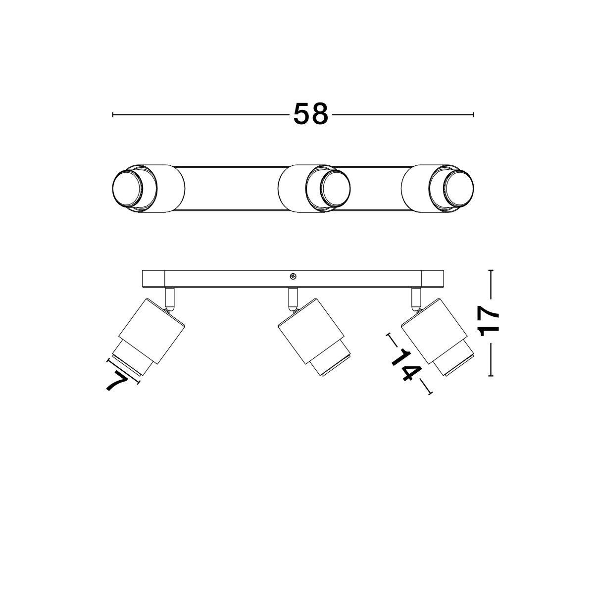 futurystyczny reflektor / spot Luces Exclusivas YAPACANI LE44977