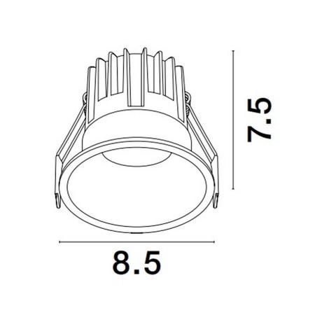 elitarna lampa podtynkowa Luces Exclusivas ARAMIEL LE65112 do podwieszanych sufitów