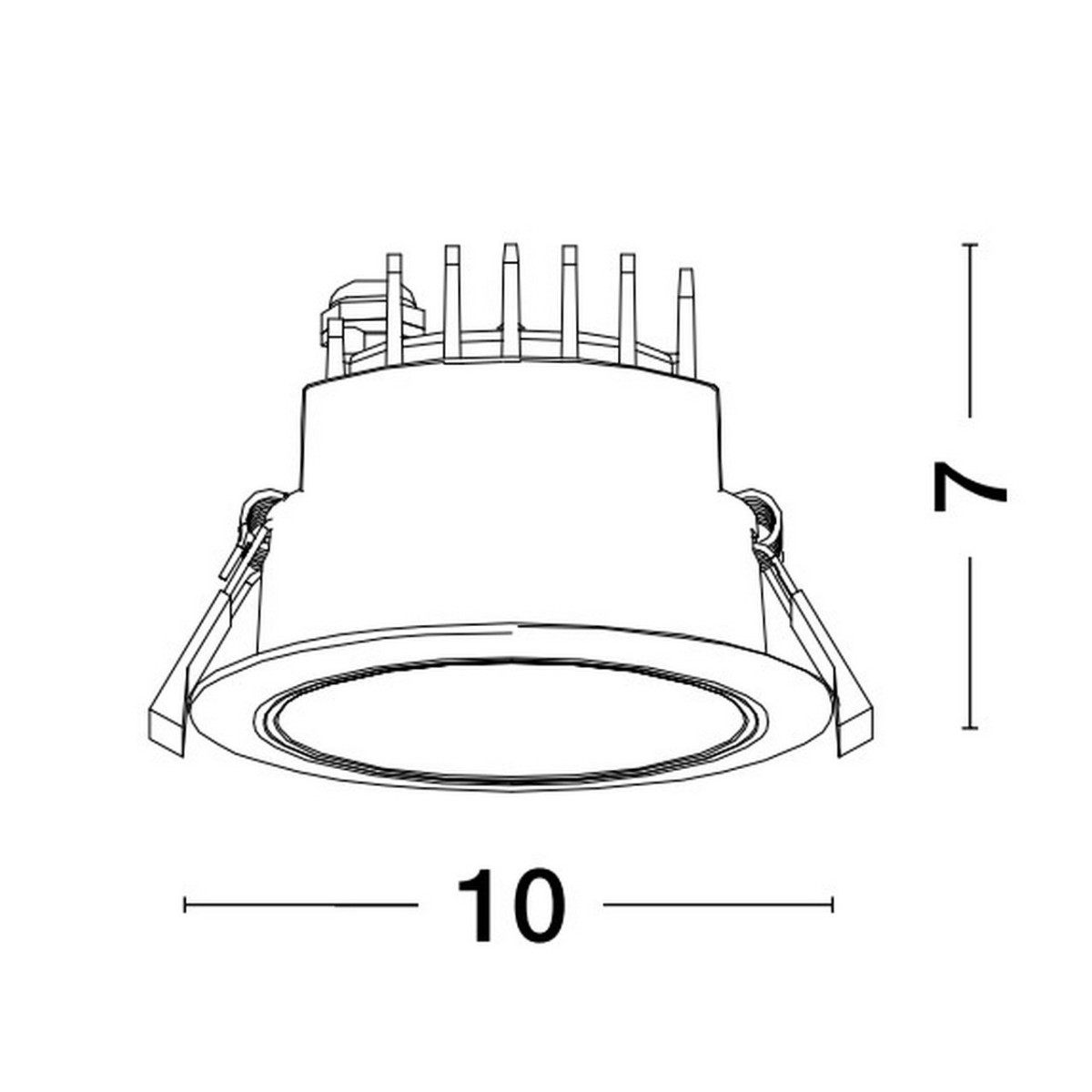 elegancka lampa podtynkowa Luces Exclusivas ZURECA LE65113 do podwieszanych sufitów