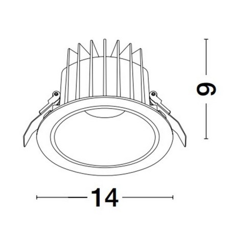 wytworna lampa podtynkowa Luces Exclusivas TORVIAN LE65118 do podwieszanych sufitów