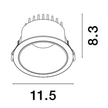 wyszukana lampa podtynkowa Luces Exclusivas ARAMIEL LE65119 do podwieszanych sufitów
