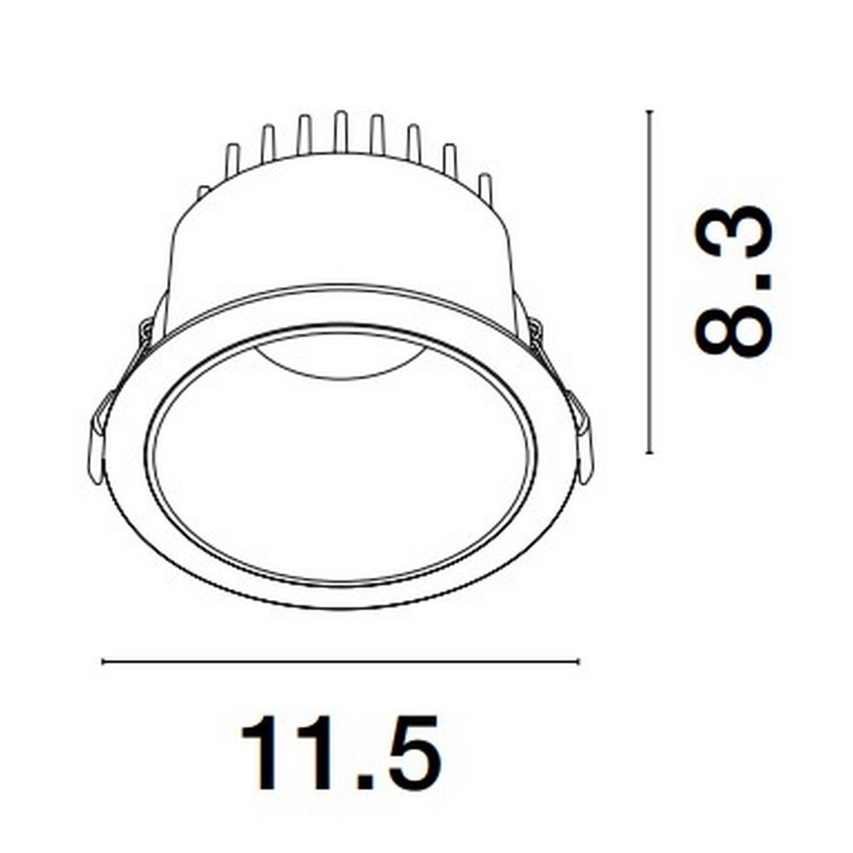 wyszukana lampa podtynkowa Luces Exclusivas ARAMIEL LE65119 do podwieszanych sufitów