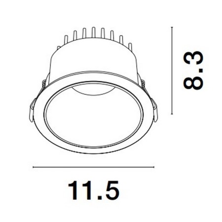 wykwintna lampa podtynkowa Luces Exclusivas ARAMIEL LE65120 do podwieszanych sufitów