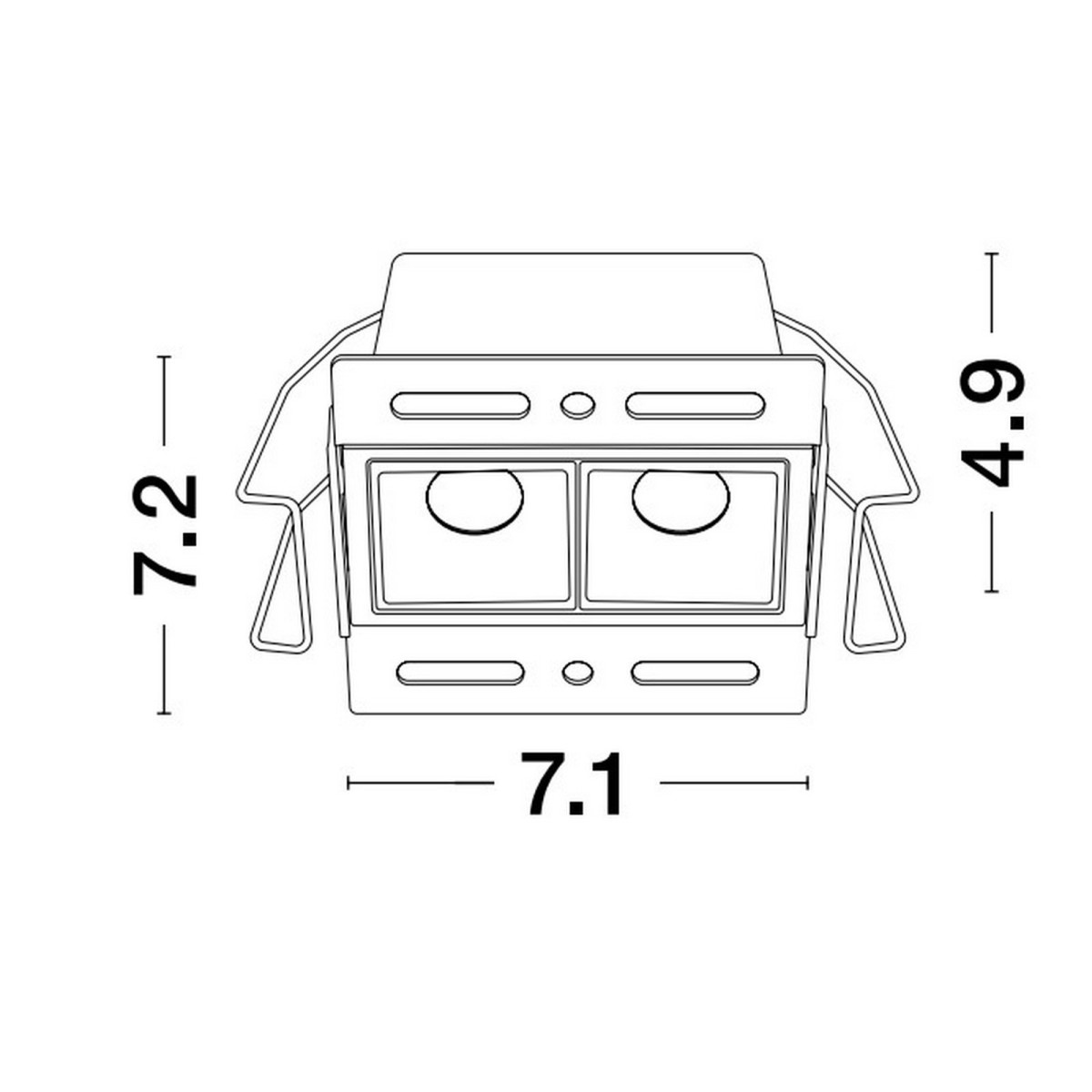 wspaniała lampa podtynkowa Luces Exclusivas BETARRO LE65124 do podwieszanych sufitów