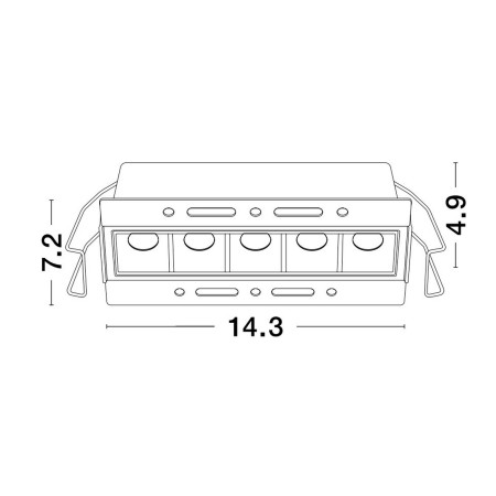 urokliwa lampa podtynkowa Luces Exclusivas BETARRO LE65125 do podwieszanych sufitów