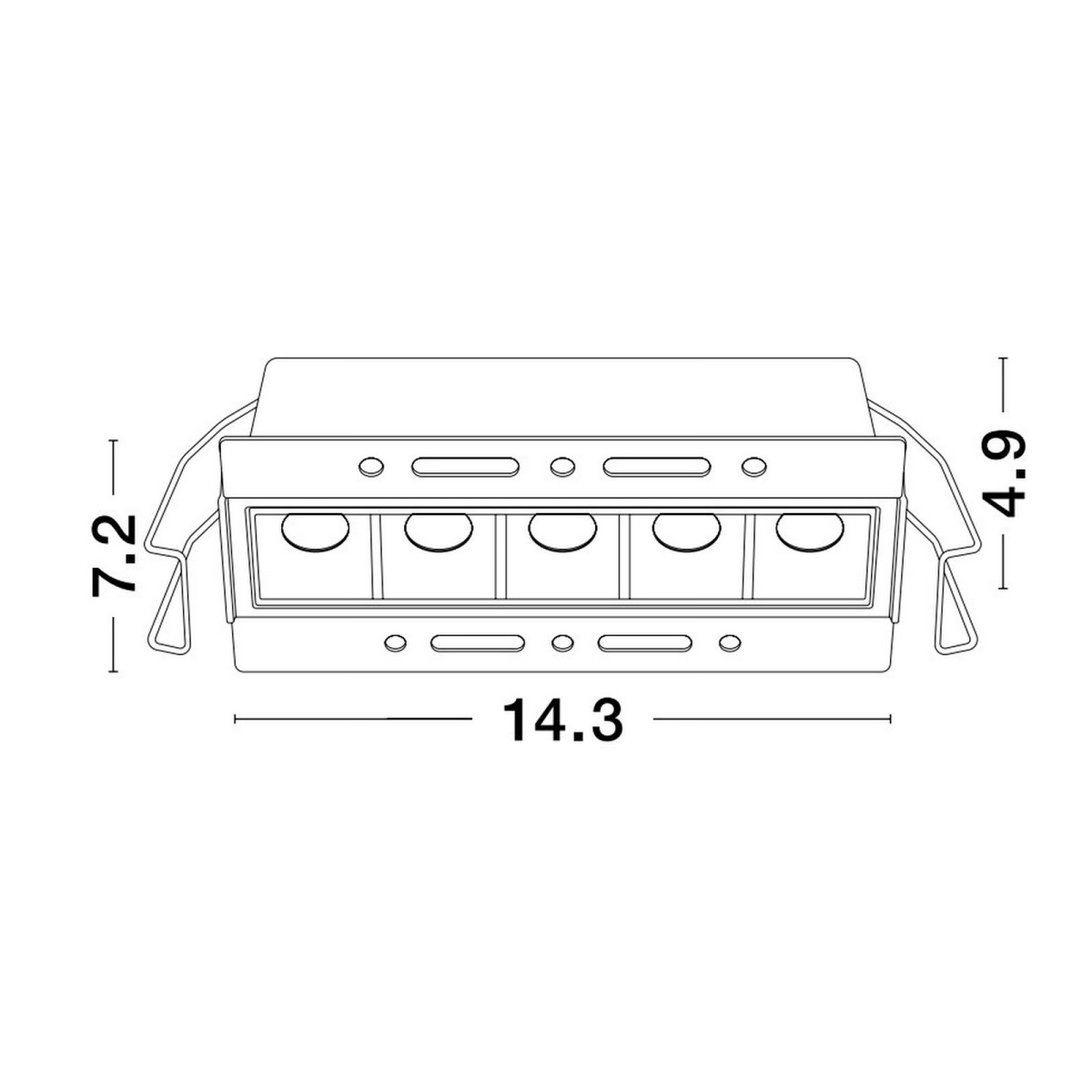 urokliwa lampa podtynkowa Luces Exclusivas BETARRO LE65125 do podwieszanych sufitów