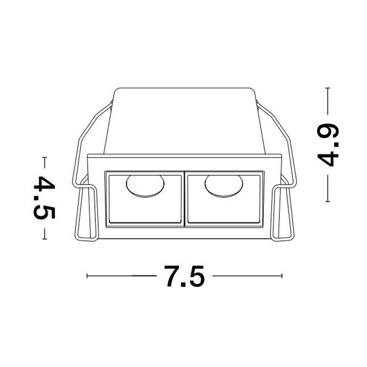 szykowna lampa podtynkowa Luces Exclusivas BETARRO LE65127 do podwieszanych sufitów