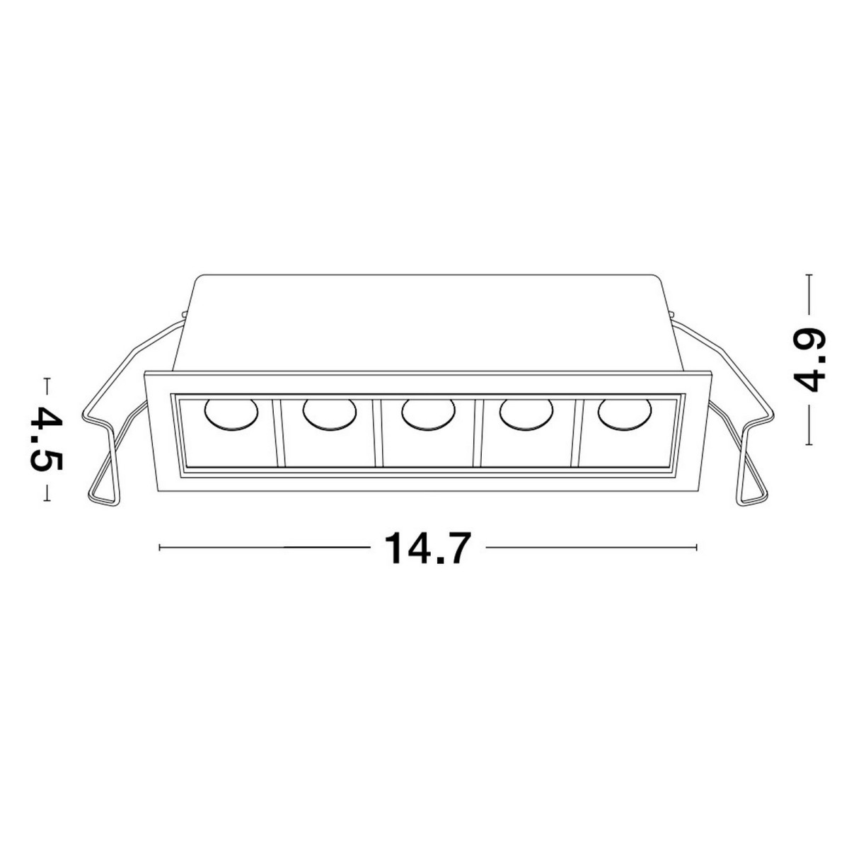 stylowa lampa podtynkowa Luces Exclusivas BETARRO LE65128 do podwieszanych sufitów