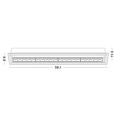 ponadprzeciętna lampa podtynkowa Luces Exclusivas MURELIA LE65131 do podwieszanych sufitów