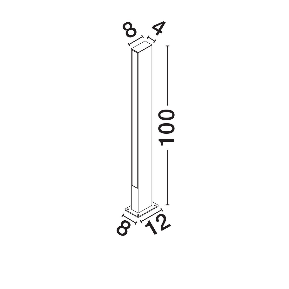 elegancka lampa ogrodowa - stojąca Luces Exclusivas CARMIZO LE75108