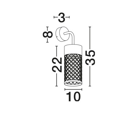 czarujący kinkiet ogrodowy Luces Exclusivas DONZUELA LE75146